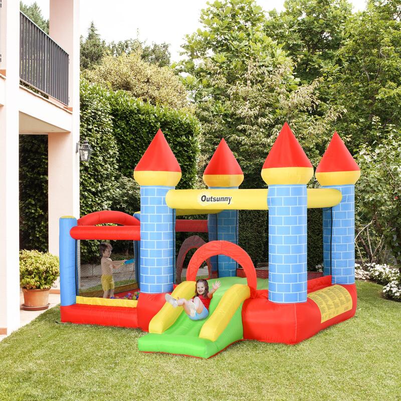 Castelo inflável Criança 280x260x210 cm Multicor Outsunny