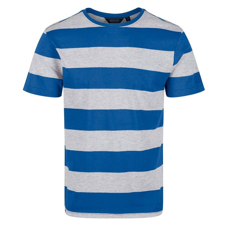 Heren Brayden Stripe Tshirt (Lapis Blauw)