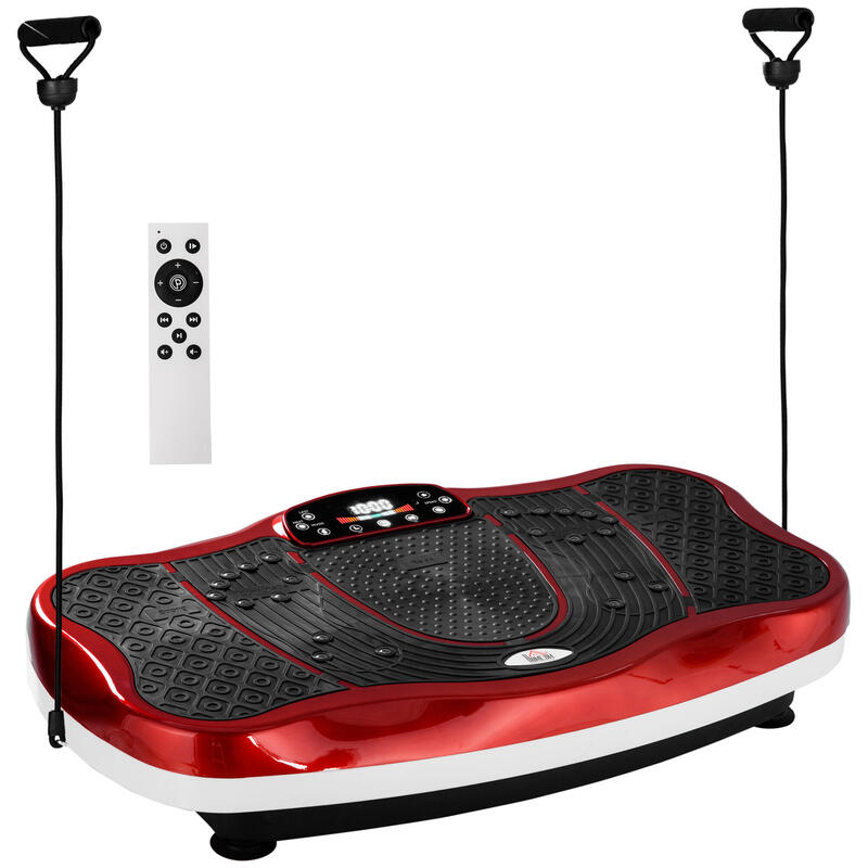 Plataforma Vibratória HOMCOM 78x45x13 cm Preto e Vermelho