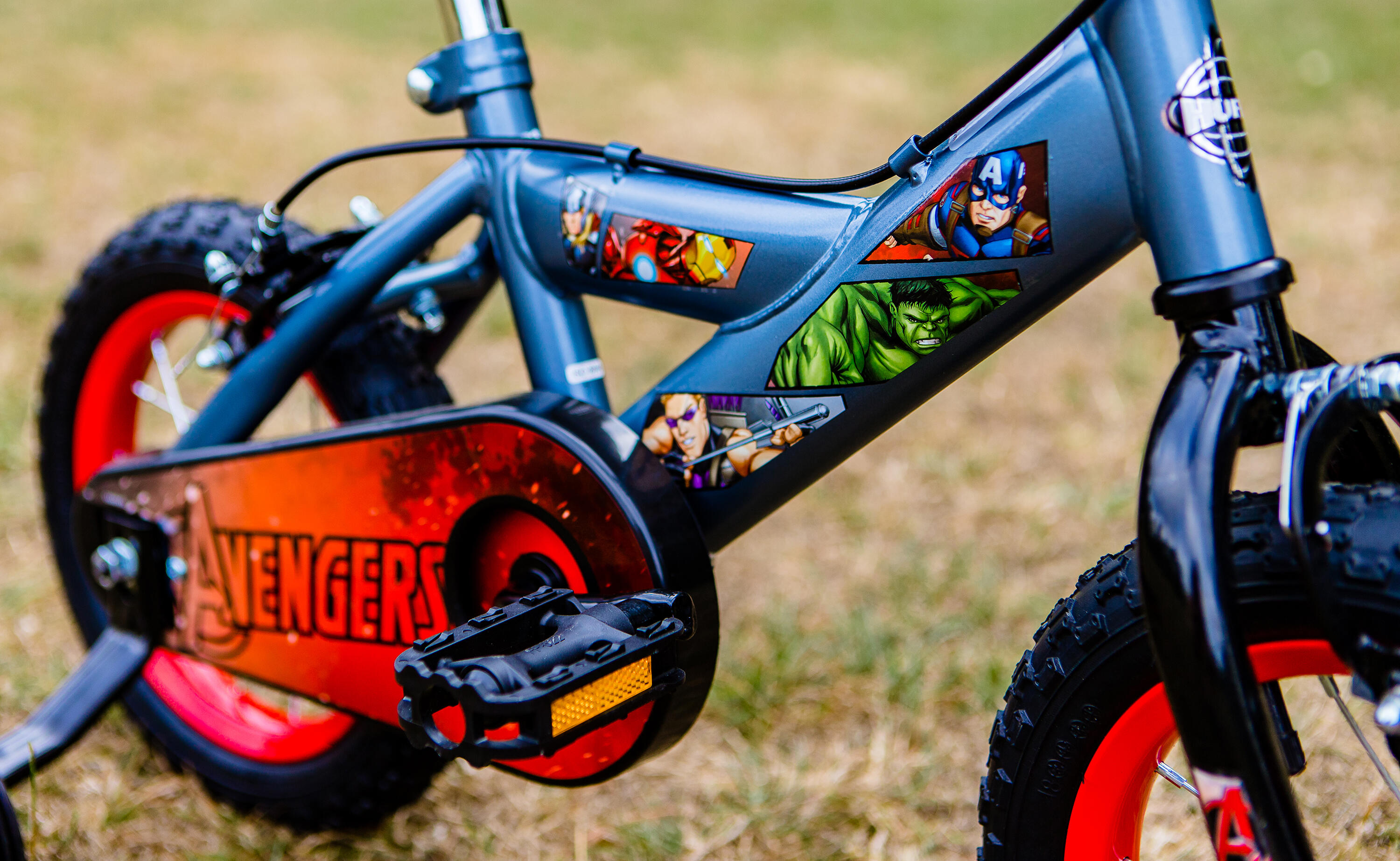 Huffy Marvel Avengers 12inch Kids Bike Stabilisers HUFFY Decathlon