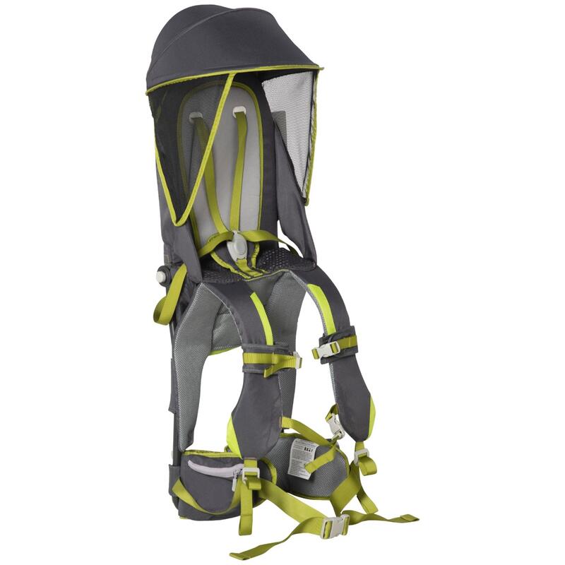 Mochila portabebés plegable capota desmontable HOMCOM 33x31x120cm gris