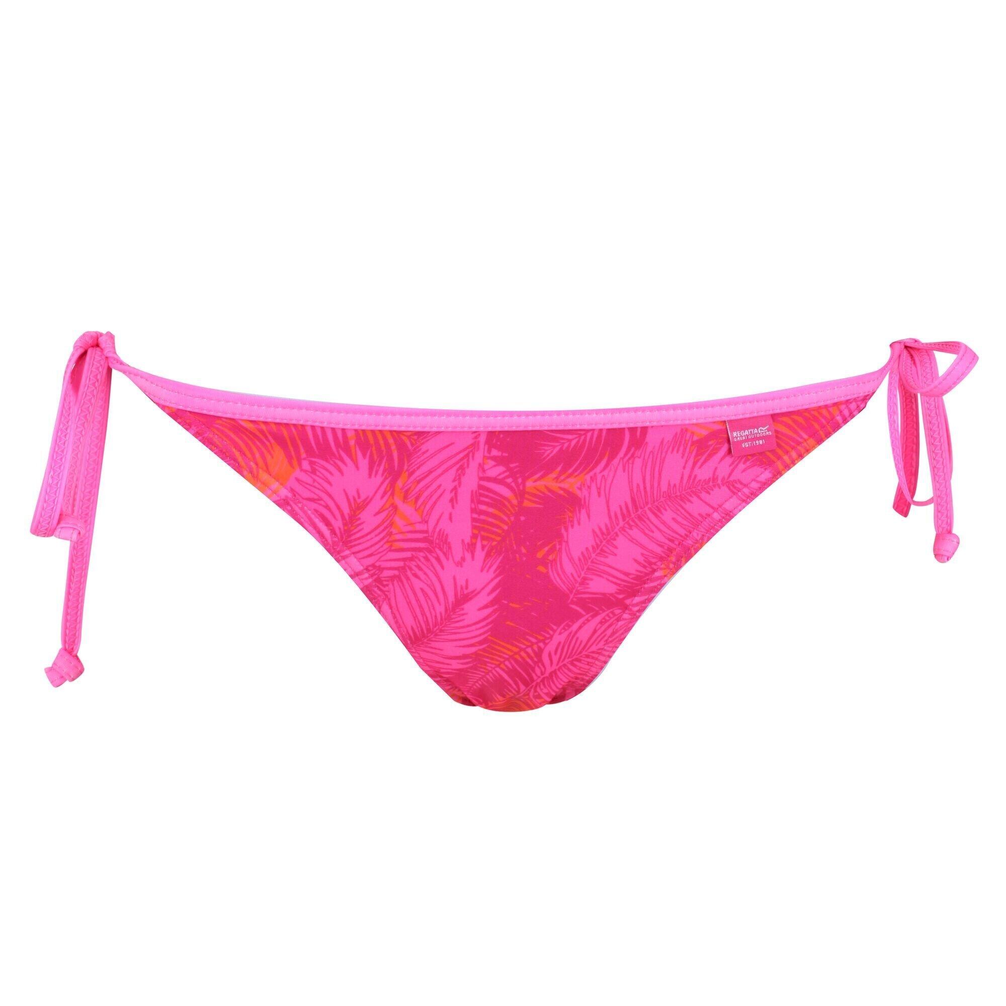REGATTA Womens/Ladies Aceana Palm Print Bikini Bottoms (Pink Fusion)