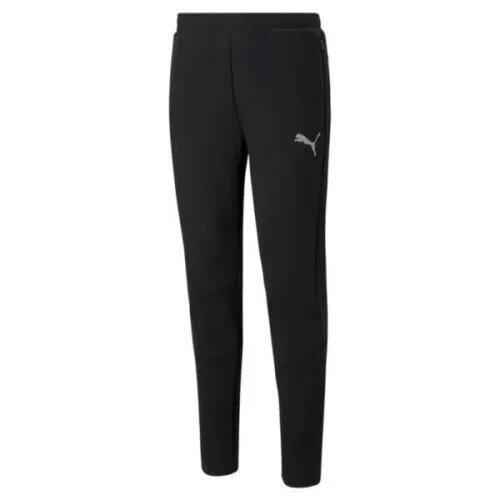 Calças de Ginástica e Pilates Algodão Homem Puma Evostripe. Preto