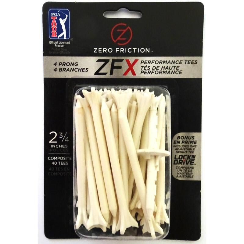 ZFXTREME 四爪 2 3/4英寸高爾夫球座 (40入裝) - 白色