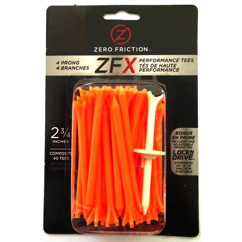 ZFXTREME 四爪 2 3/4英寸高爾夫球座 (40入裝) - 橙色