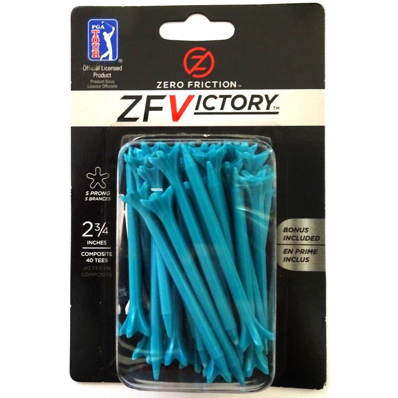 ZFVICTORY五爪 2 3/4英寸高爾夫球座 (40入裝) - 藍色