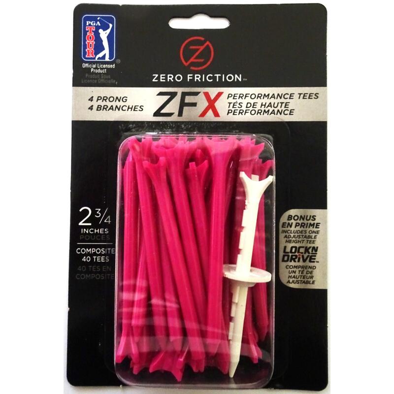 ZFXTREME 四爪 2 3/4英寸高爾夫球座 (40入裝) - 粉紅色