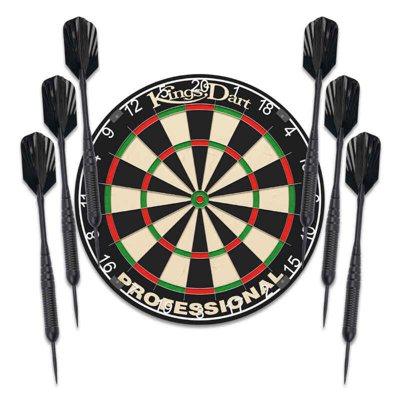 Kings Dart Dartscheibe Set "First", Professional HD (Kunststoffring)