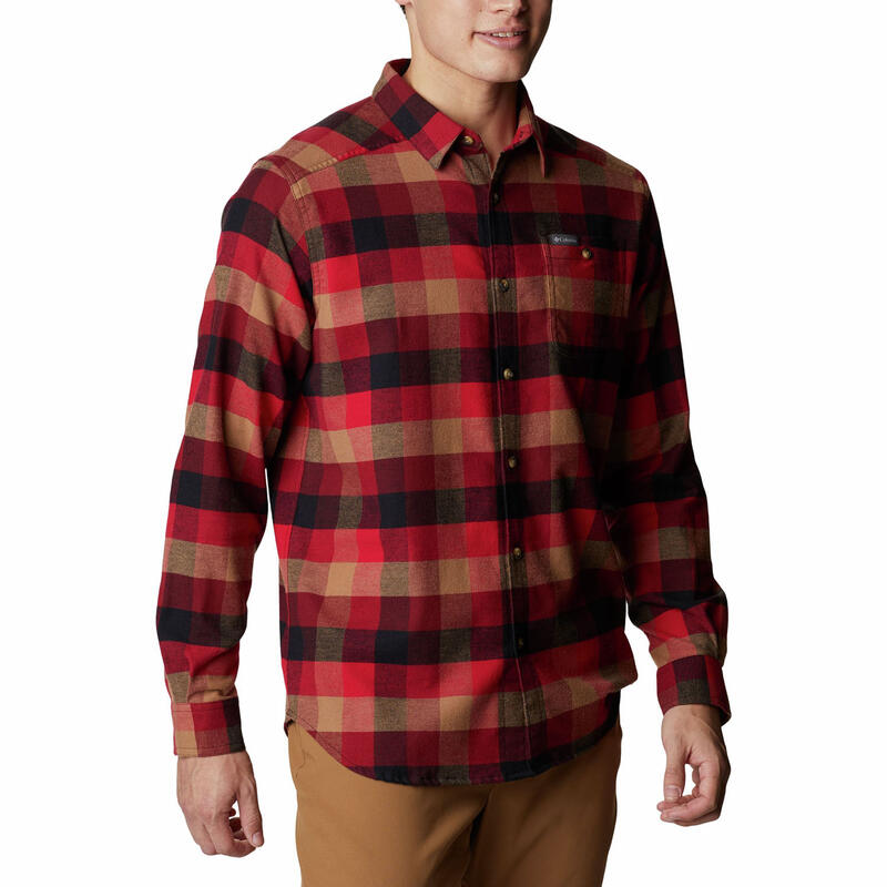 Cornell Woods Flannel Long Sleeve Shirt férfi hosszú ujjú ing - piros