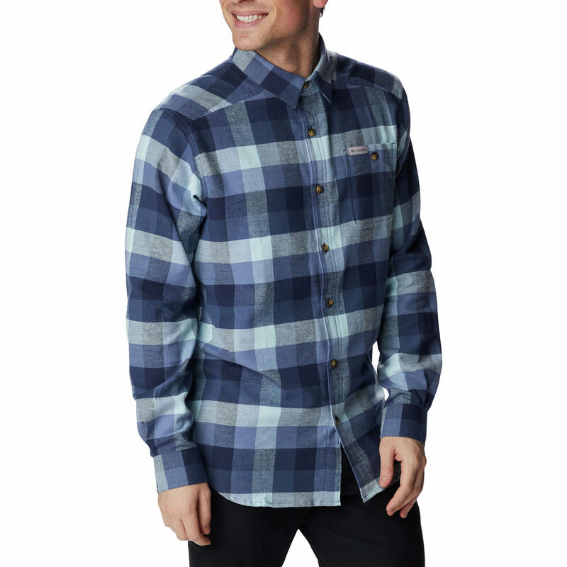 Cornell Woods Flannel Long Sleeve Shirt férfi hosszú ujjú ing - kék