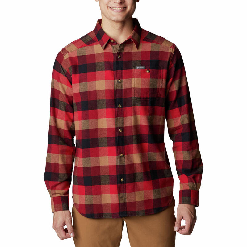 Cornell Woods Flannel Long Sleeve Shirt koszula z długim rękawem - czerwony