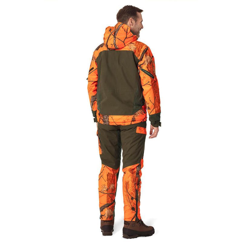 La veste de chasse Thunder Thermo 4 en camouflage orange avec membrane
