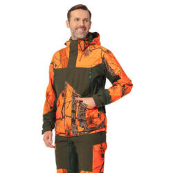 La veste de chasse Thunder Thermo 4 en camouflage orange avec membrane