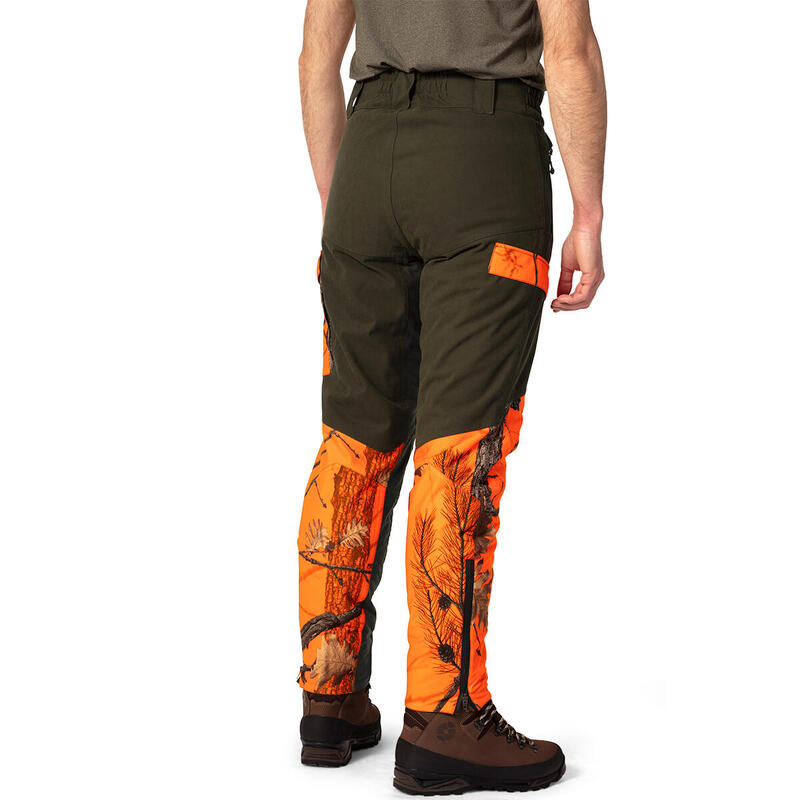 Jagdhose Thunder Thermo 4 mit Membran orangefarbener Camouflage