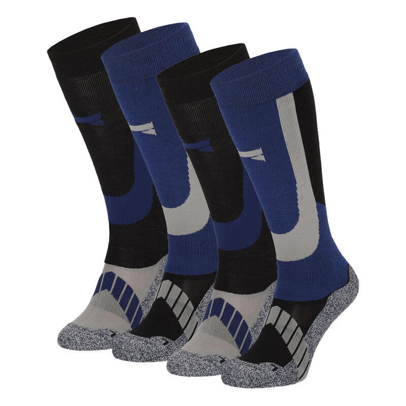 Xtreme unisex ski sokken blauw (4-PACK)