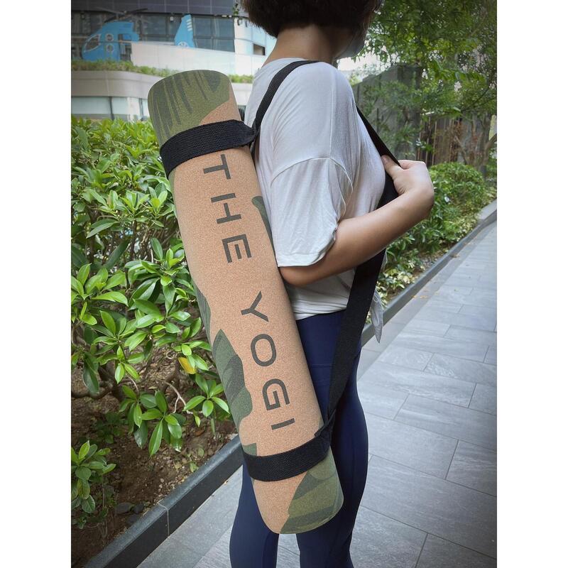 YOGA MAT 5mm cork & TPE w/ banana tree leaf