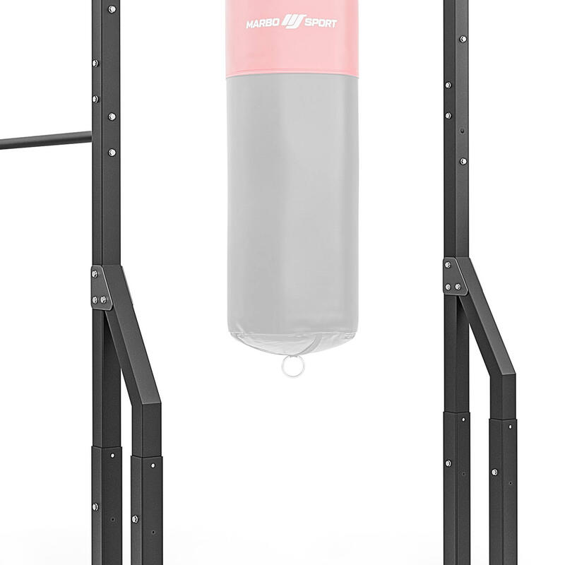 Barre de traction avec support pour sac de boxe et barres de dip courtes MO-Z3