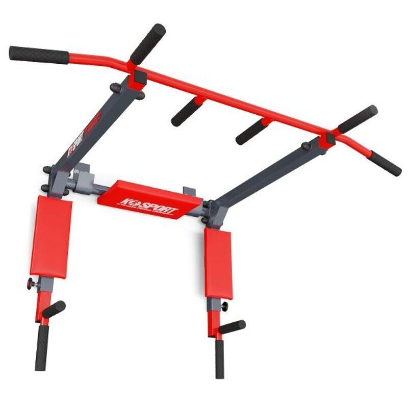 Barre De Traction Murale SPORTINATOR - Charge Max 150 Kg - 6 Poignées Rembourrées - Pour Home Gym