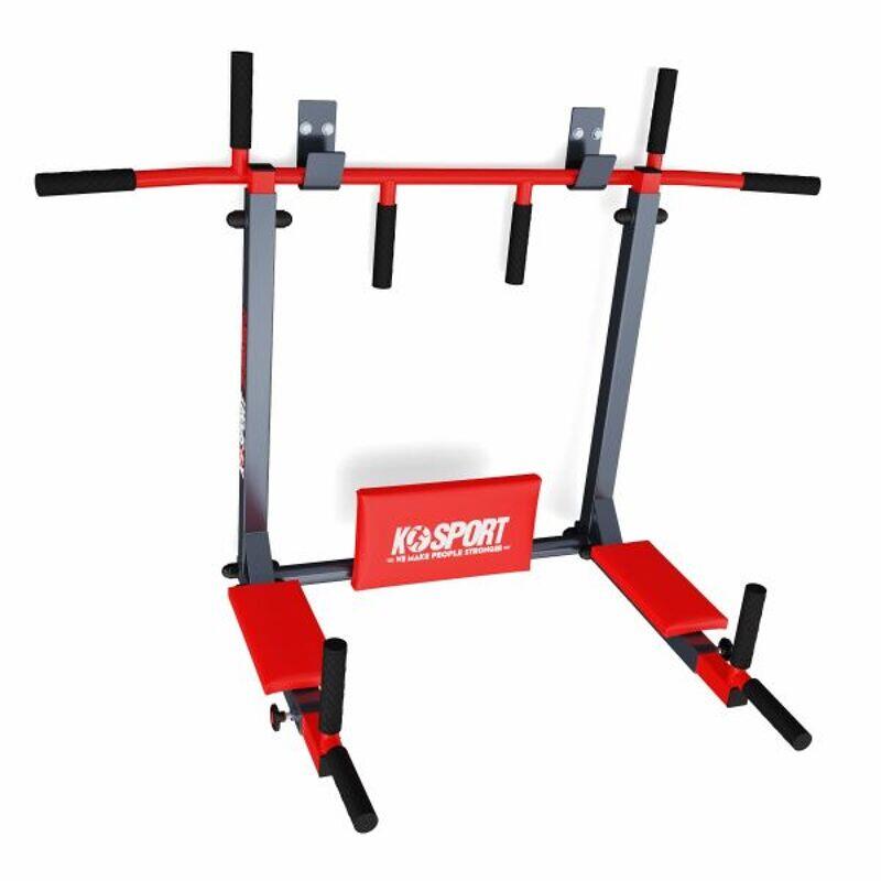 Wall Mounted Pull Up Dip Bar Station 2/5