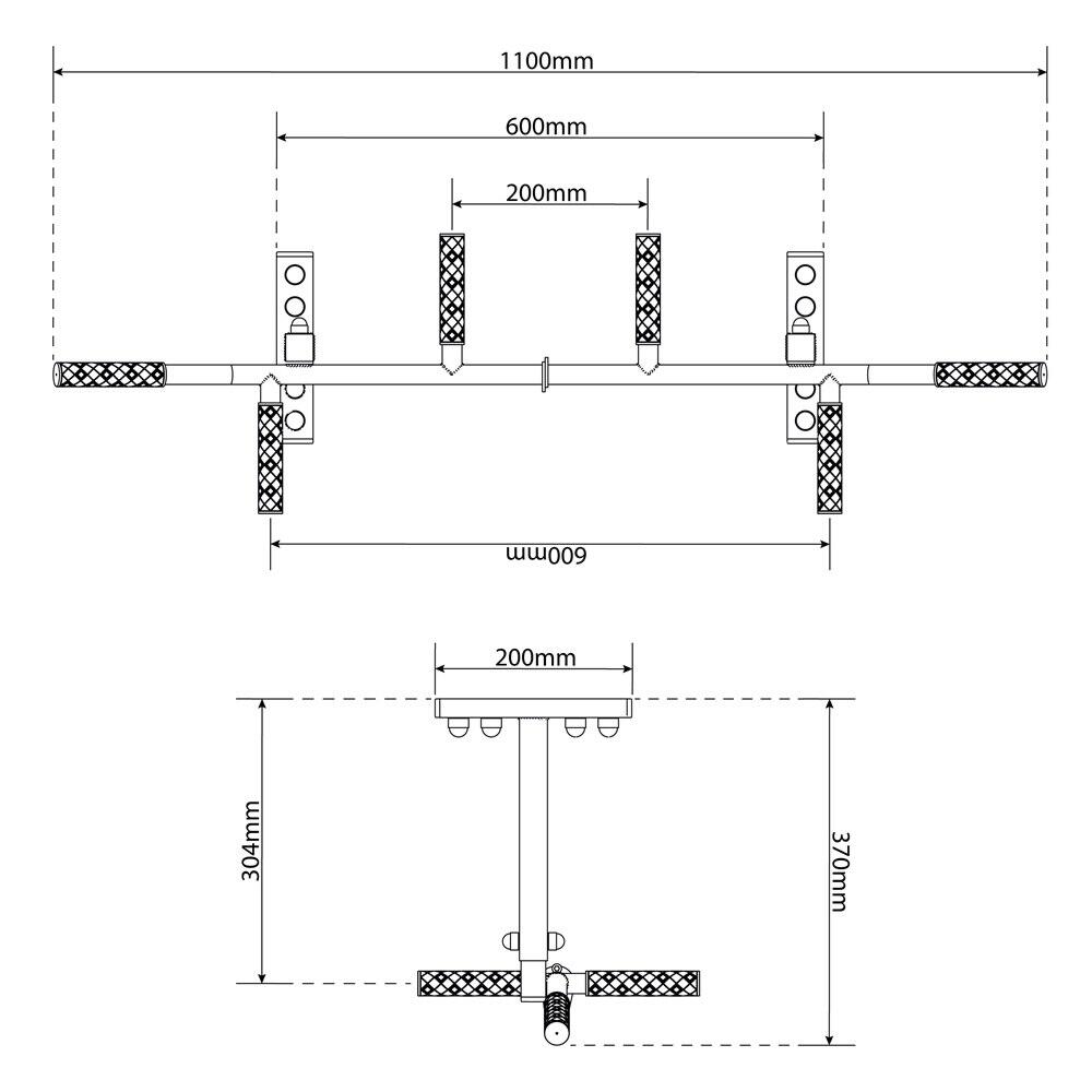 Ceiling Mounted Pull Up Bar 5/5