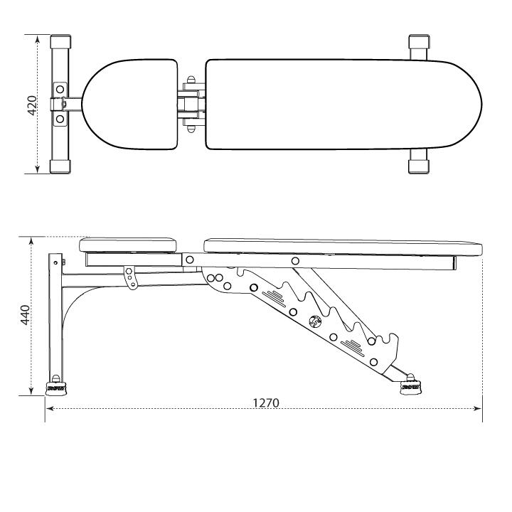 ADJUSTABLE WEIGHT LIFTING TRAINING BENCH 5/5