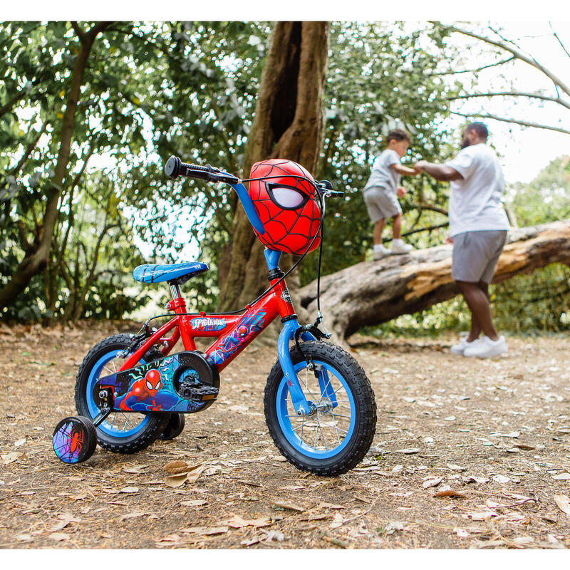 Huffy Marvel Spiderman 12 inch jongensfiets - 3-5 jaar + stabilisatoren