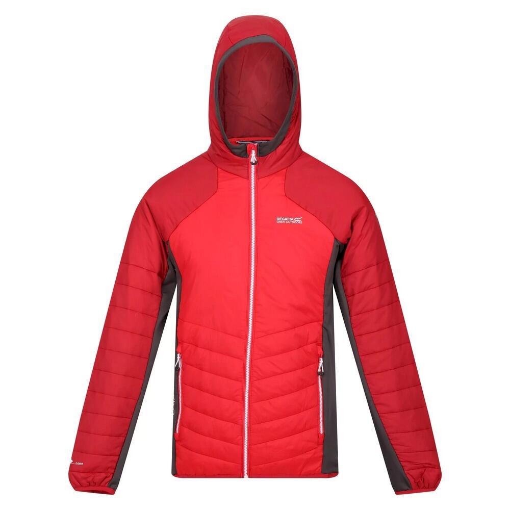 Mens Trutton Hooded Soft Shell Jacket (Chinese Red/Dark Red) 1/5