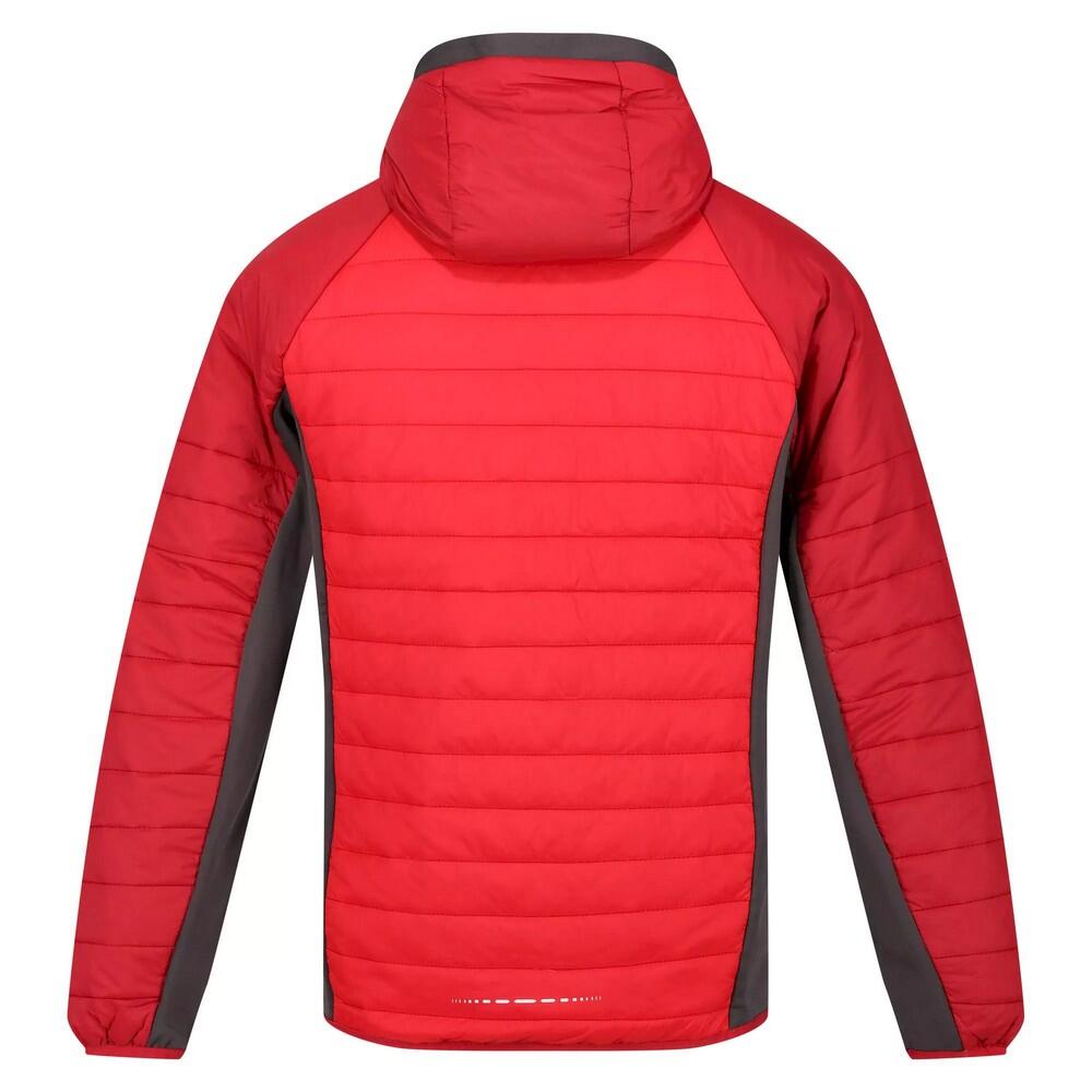 Mens Trutton Hooded Soft Shell Jacket (Chinese Red/Dark Red) 2/5