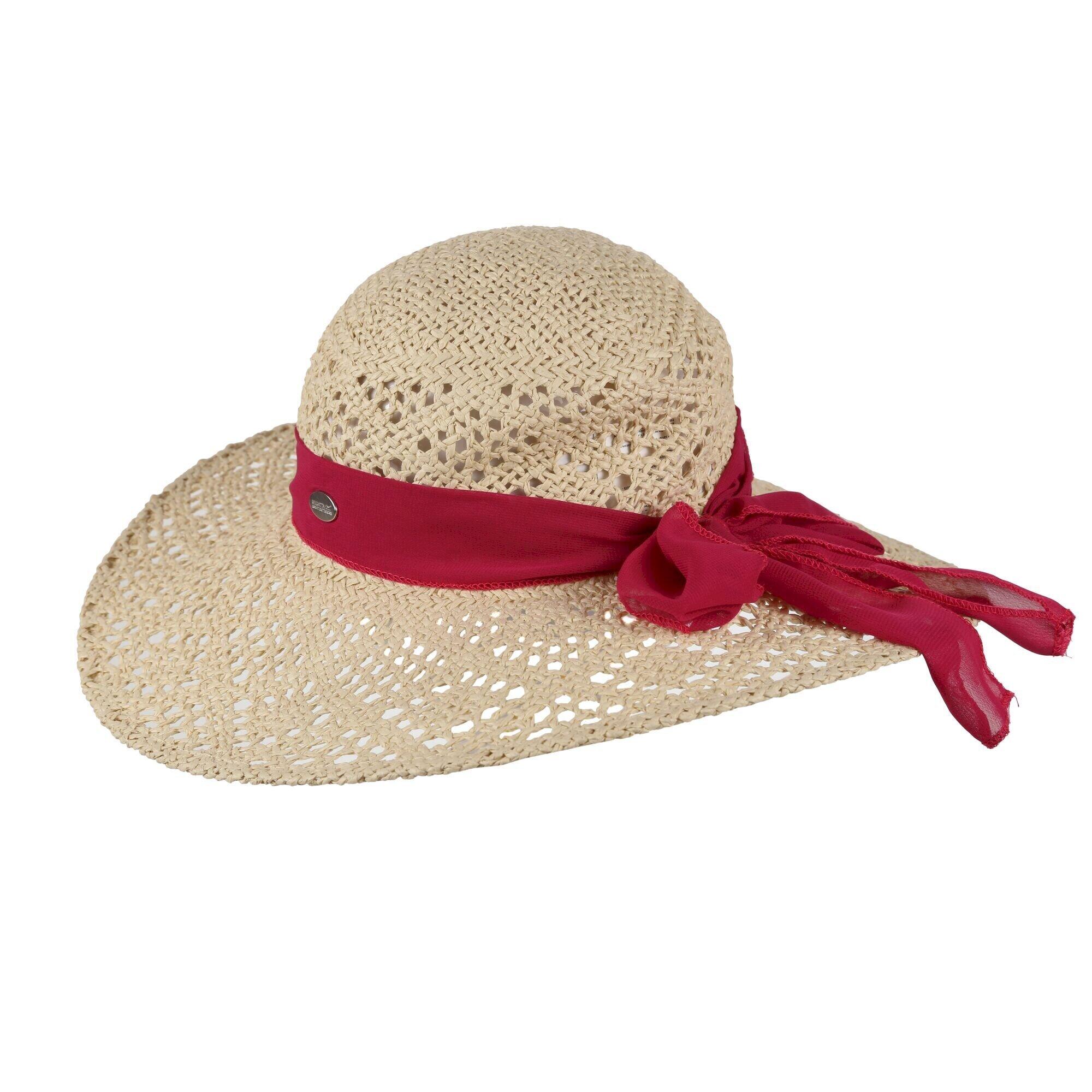 TAURA Women's summer hat (Beige / Pink)