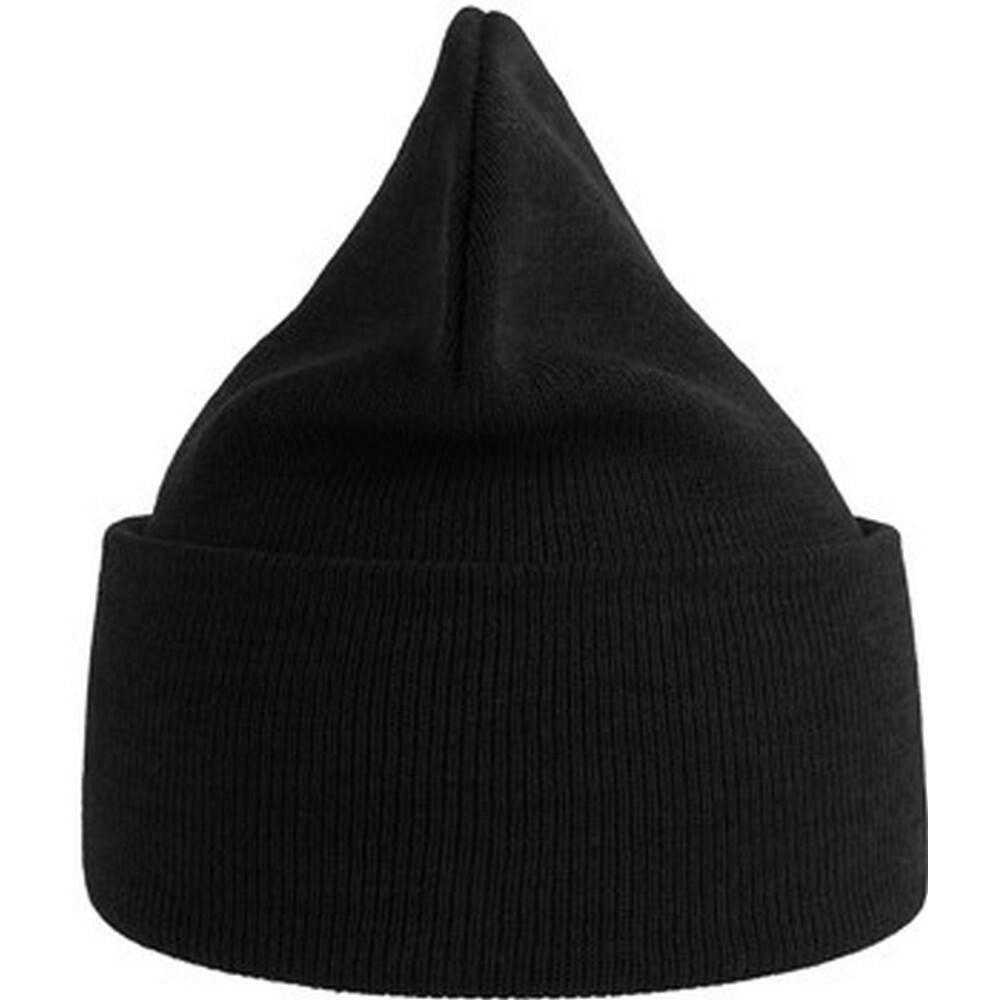 Unisex Adult Pure Recycled Beanie (Black) 2/3