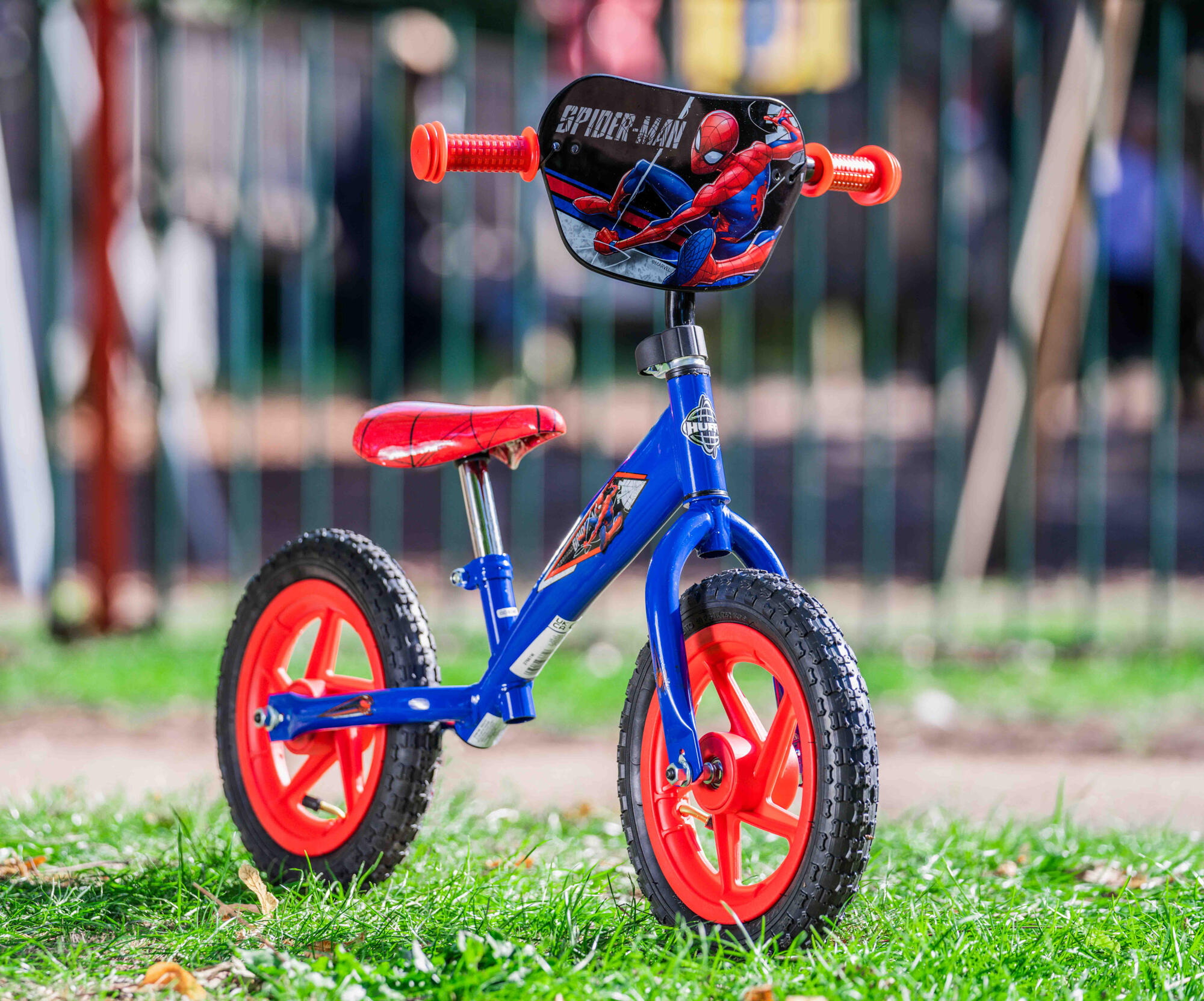 Huffy Marvel Spiderman Balance Bike Blue and Red 2 - 4 Year Old Boy or Girl 2/6