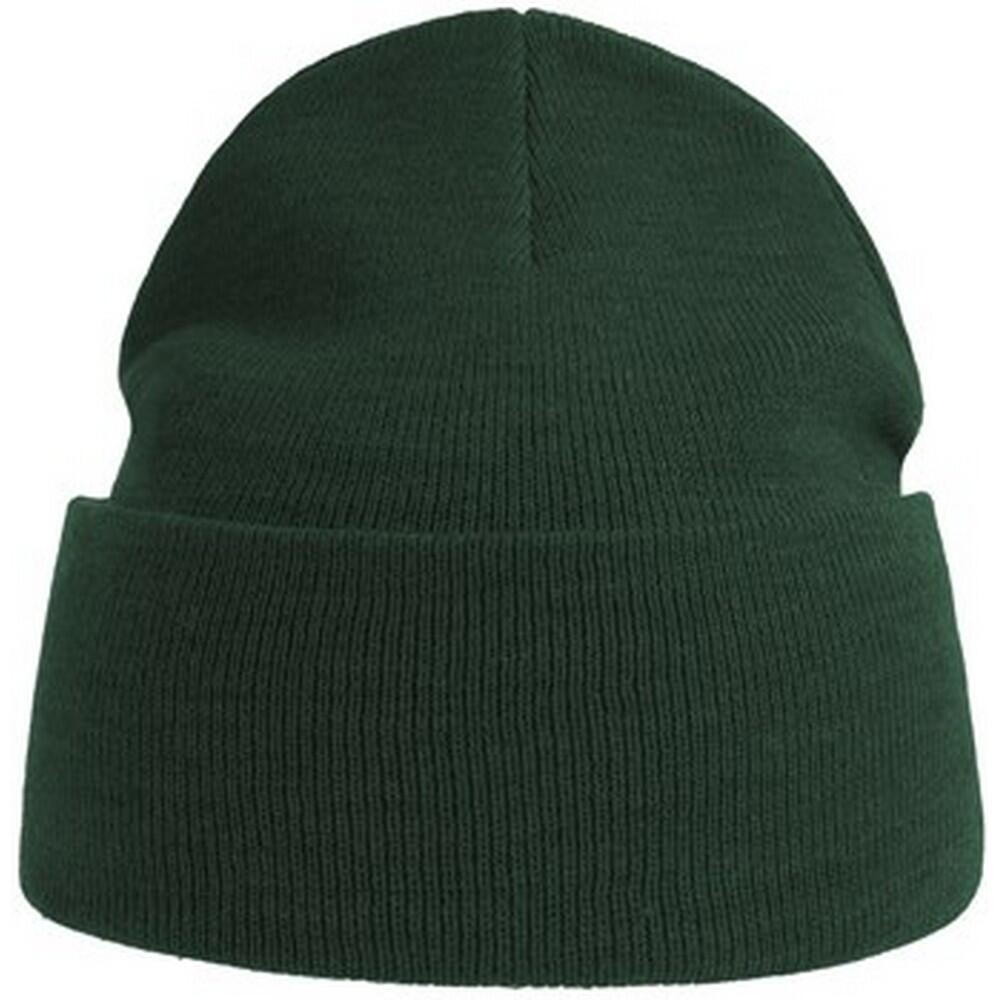 Unisex Adult Pure Recycled Beanie (Bottle Green) 1/3