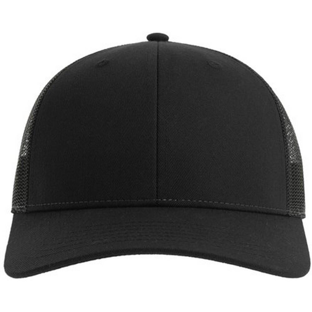 Unisex Adult Bryce 5 Panel Trucker Cap (Black) 1/3