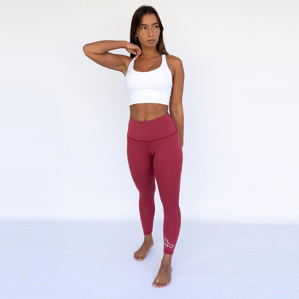 Top deportivo fitness Sostenible poliéster Mujer Fitplanet White blanco 3/4