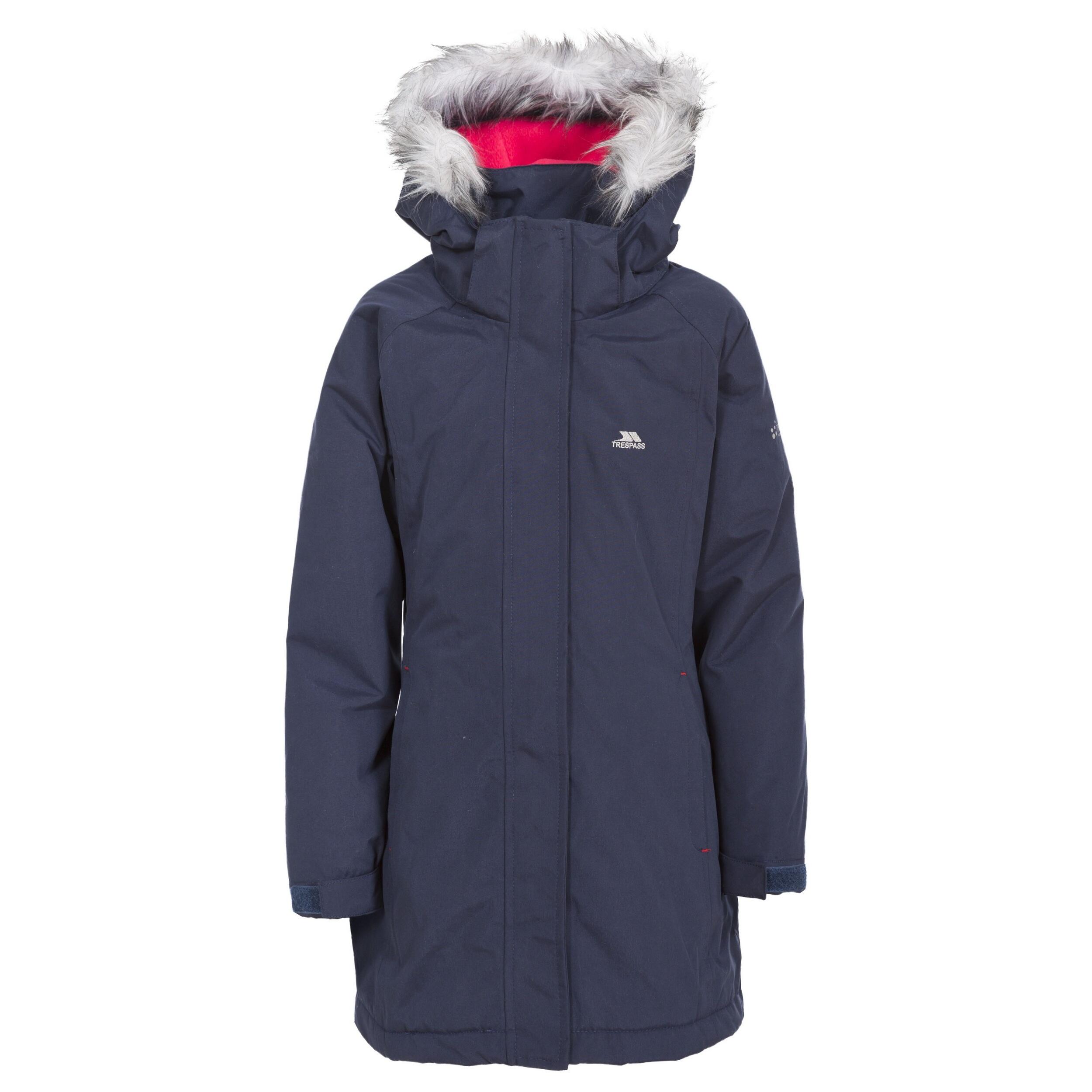 Abrigo parka impermeable modelo Fame para ninas Azul marino Decathlon