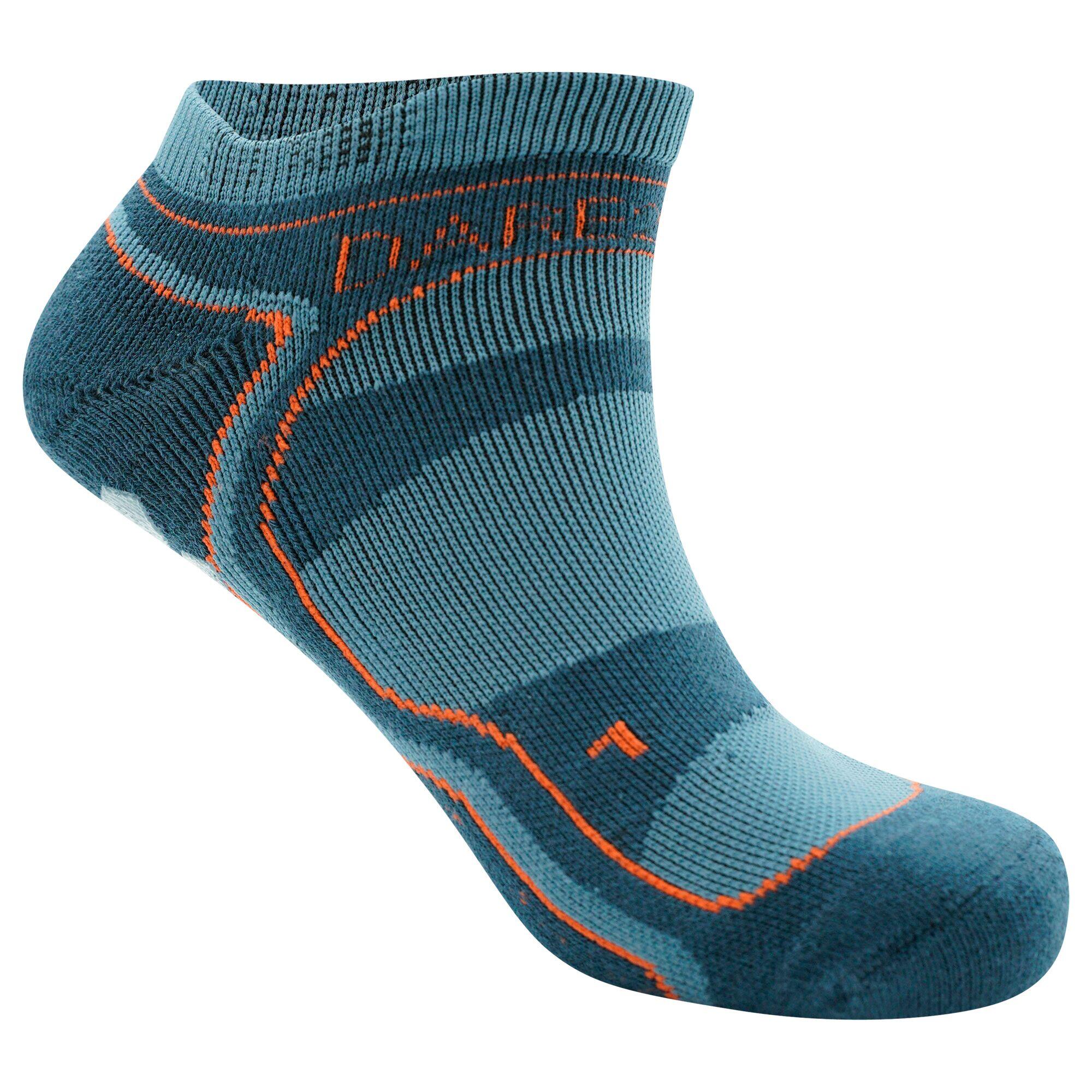 DARE 2B Mens Hex Athleisure Ankle Socks (Orion Grey/Burnt Salmon)