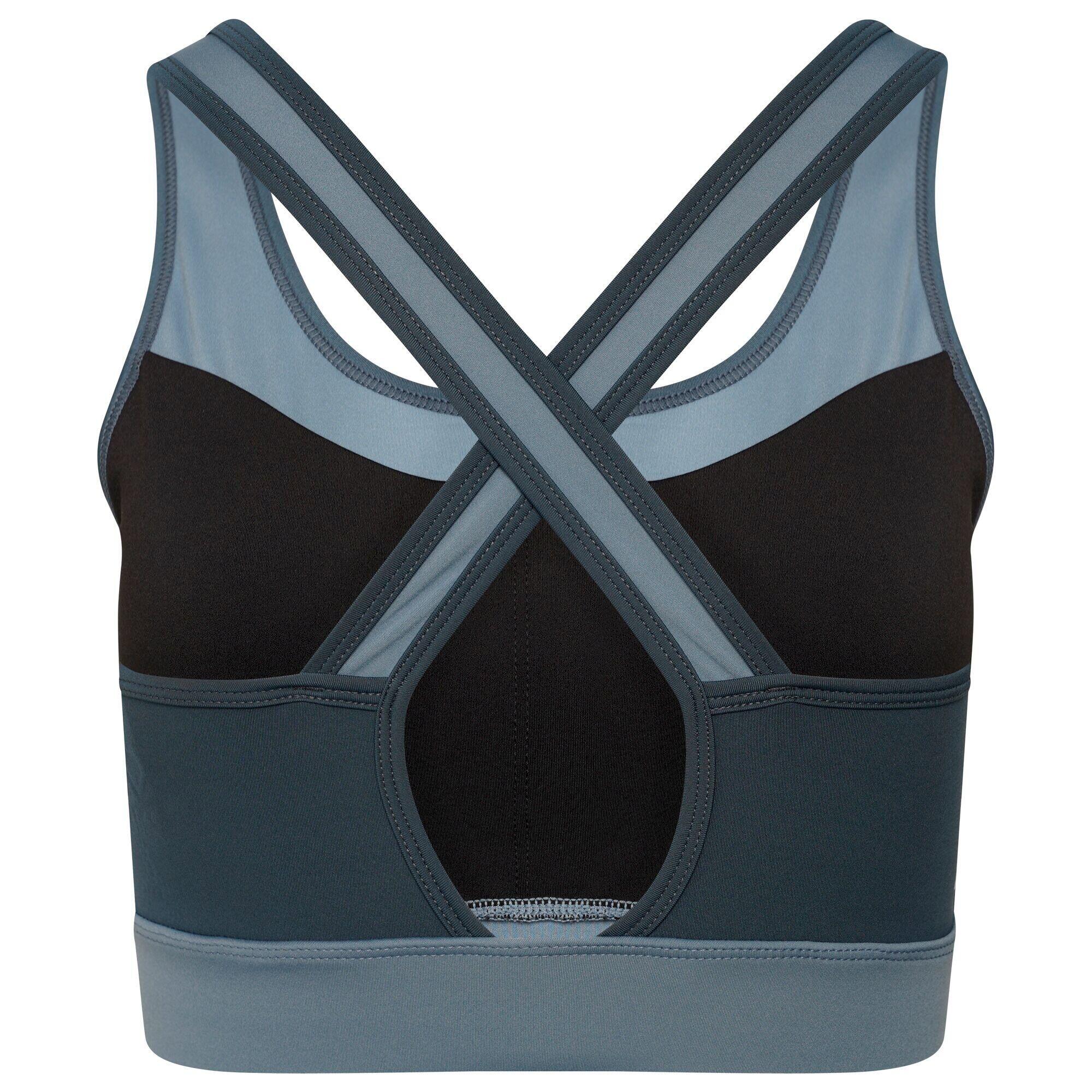 Womens/Ladies Mantra Sports Bra (Orion Grey/Bluestone) 2/5