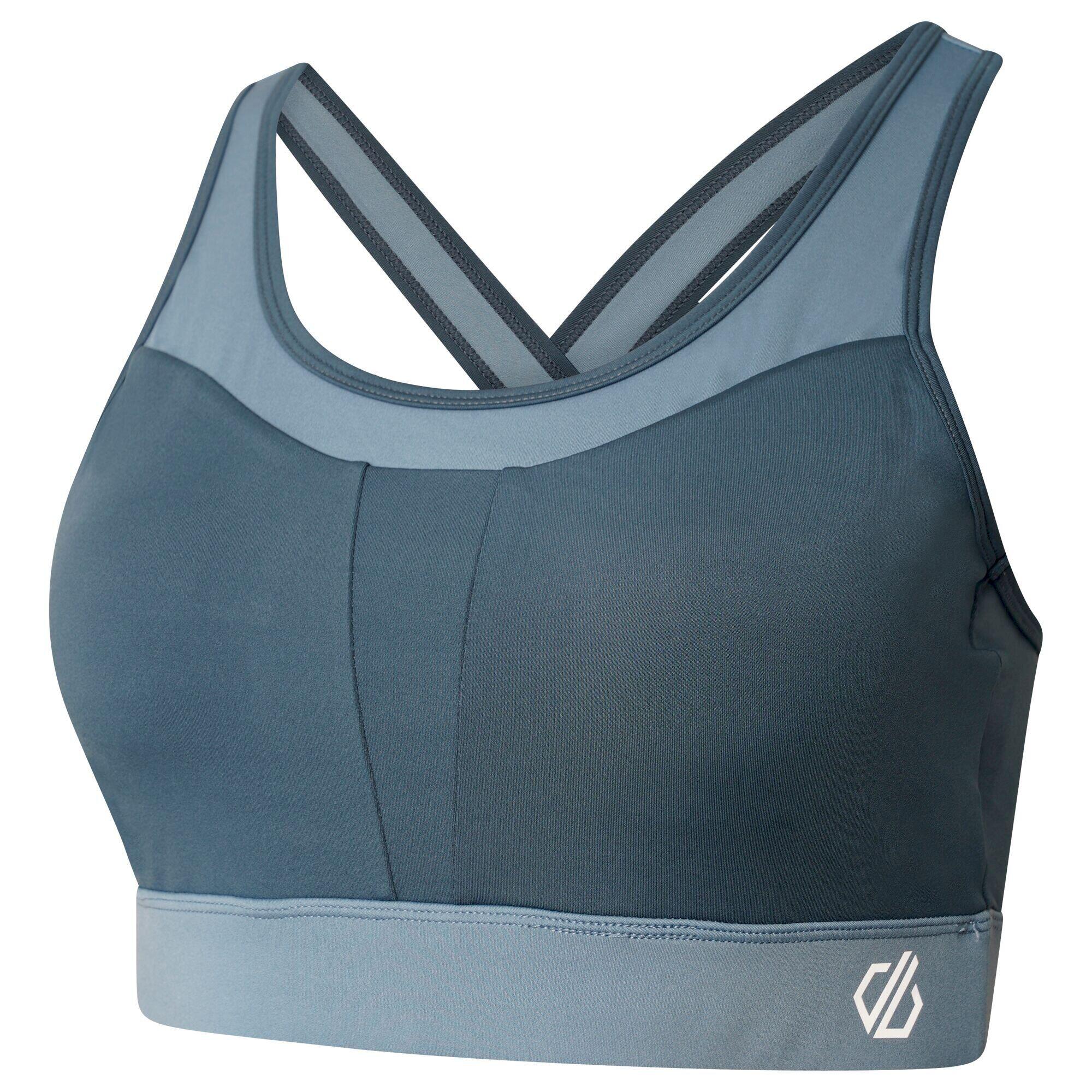 Womens/Ladies Mantra Sports Bra (Orion Grey/Bluestone) 3/5