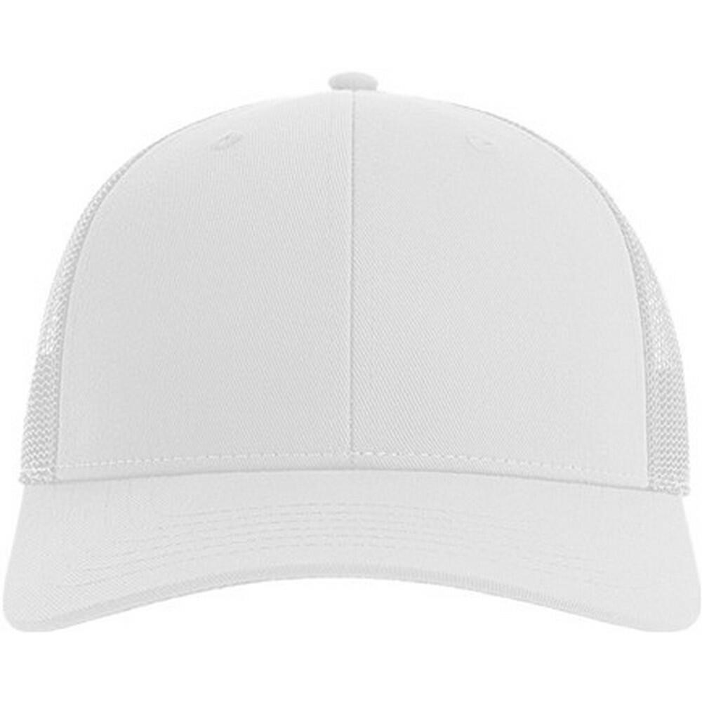 Unisex Adult Bryce 5 Panel Trucker Cap (White) 1/3