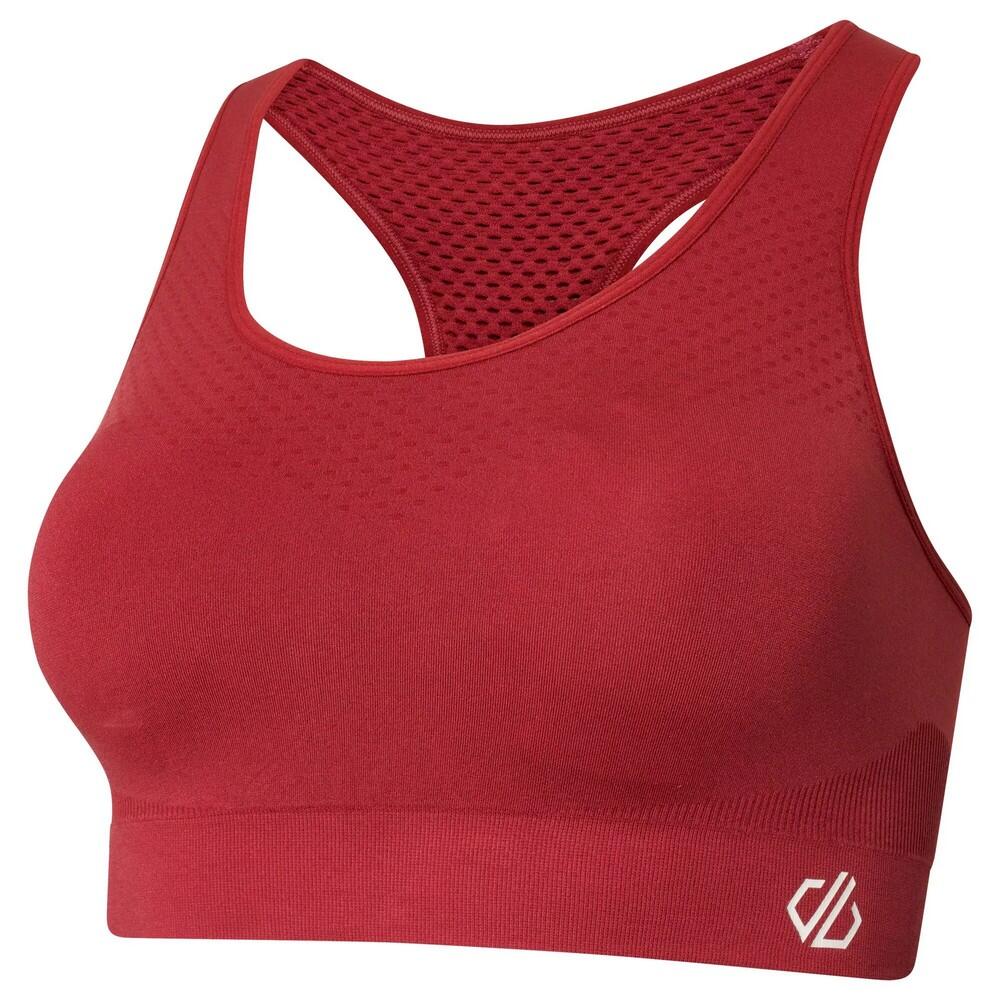 Womens/Ladies Dont Sweat It Sports Bra (Earth Rose) 3/4