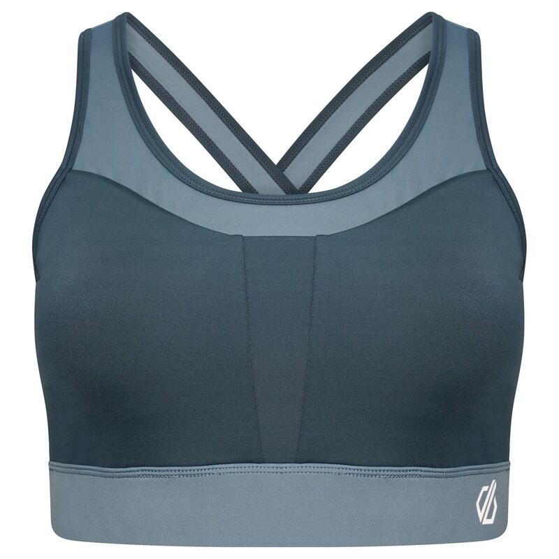 Reggiseno Sportivo Contrasto Riciclato Donna Dare 2B Mantra Orione Grigio Pietra