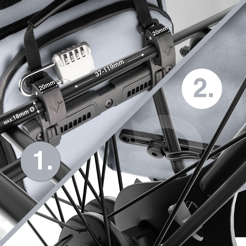 Borsa da bici 3in1 con schienale flessibile e nuove funzionalità - ValkPro