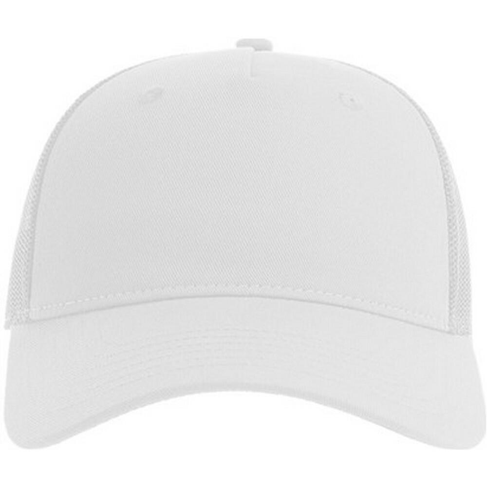 Unisex Adult Zion 6 Panel Recycled Trucker Cap (White) 1/3