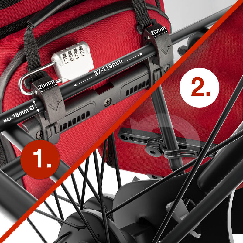 Borsa da bici 3in1 con schienale flessibile e nuove funzionalità - ValkPro