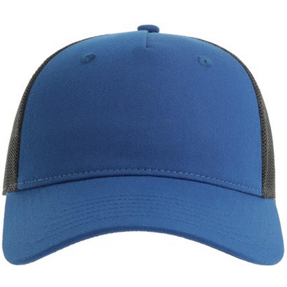 Unisex Adult Zion 6 Panel Recycled Trucker Cap (Royal Blue/Black) 1/3