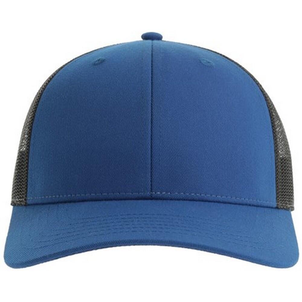 Unisex Adult Bryce 5 Panel Trucker Cap (Royal Blue/Black) 1/3