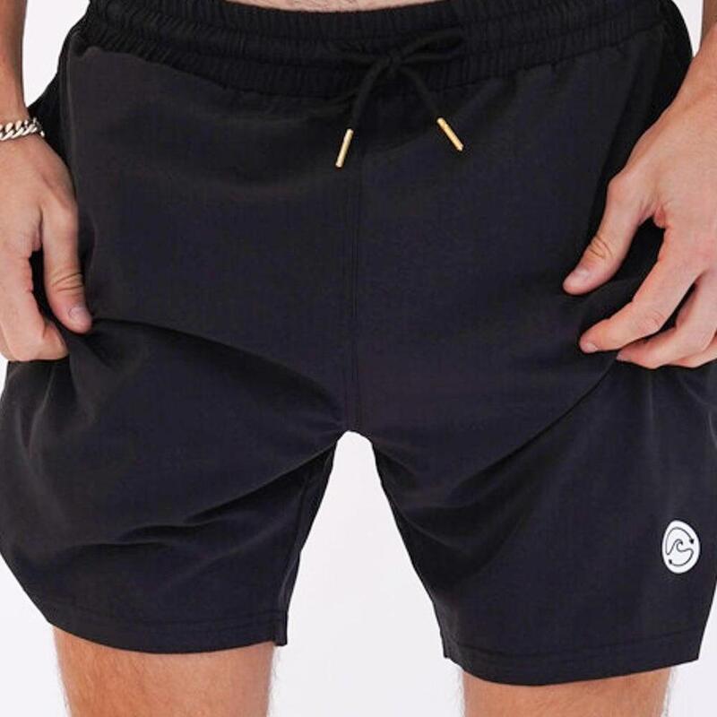 Pantalón corto Sostenible deportivo poliéster Hombre Fitplanet negro