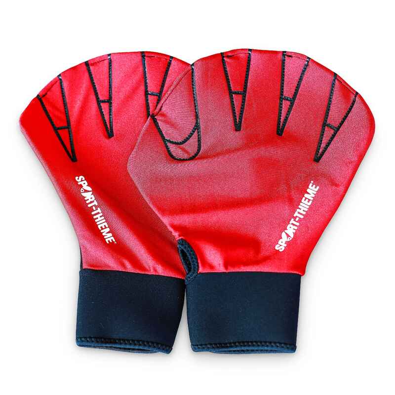 Sport-Thieme Aqua-Fitness-Handschuhe, M, 25x18 cm, Rot Media 1