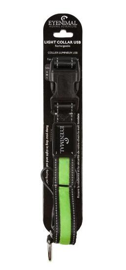 Collier lumineux pour chiens " LIGHT COLLAR USB Rechargeable " vert
