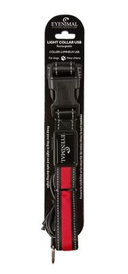 Collare luminoso per cani " LIGHT COLLAR USB ricaricabile " rosso
